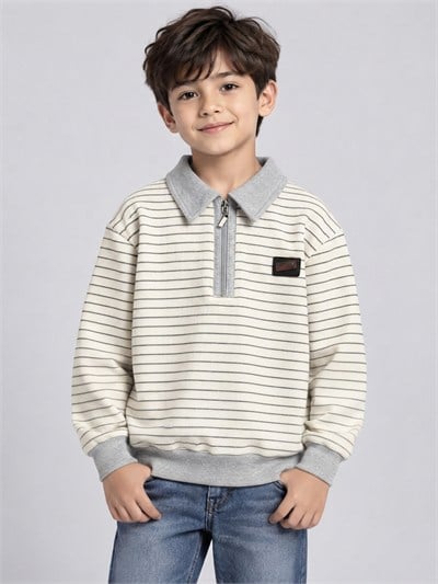 Saron Erkek Çocuk Sweatshirt Gri