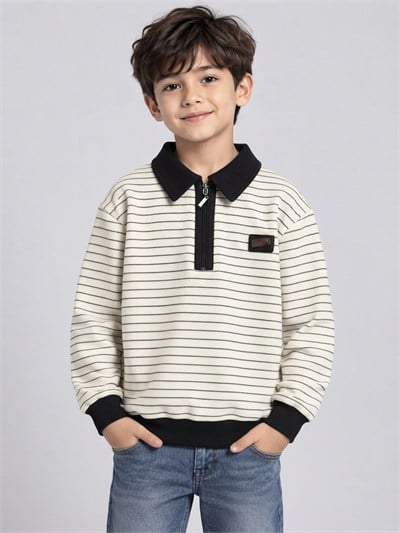Saron Erkek Çocuk Sweatshirt Siyah