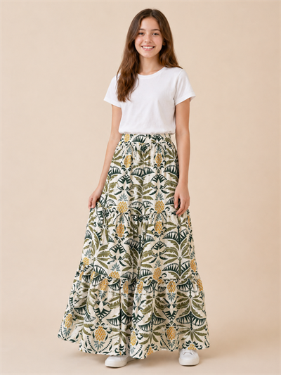 Solen Tropik Kız Çocuk Etek
