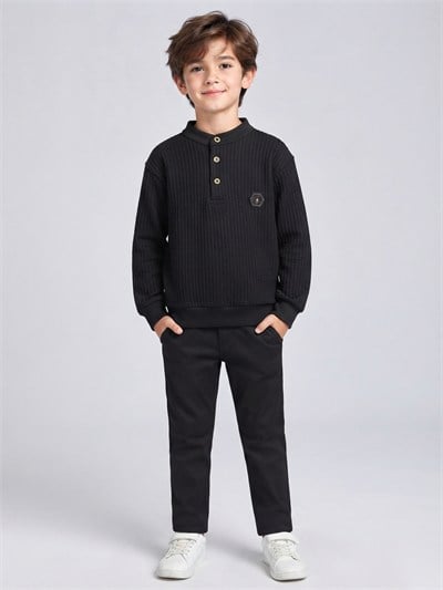 Taron Erkek Çocuk Sweatshirt Siyah