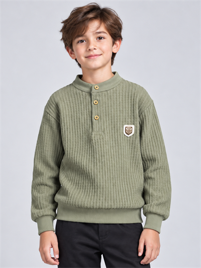 Taron Erkek Çocuk Sweatshirt Yeşil