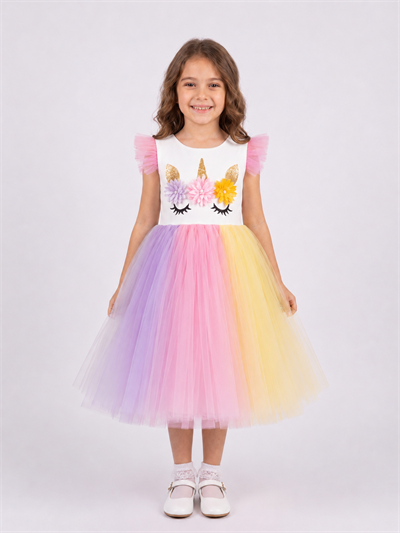 Unicorn Kız Çocuk Elbise