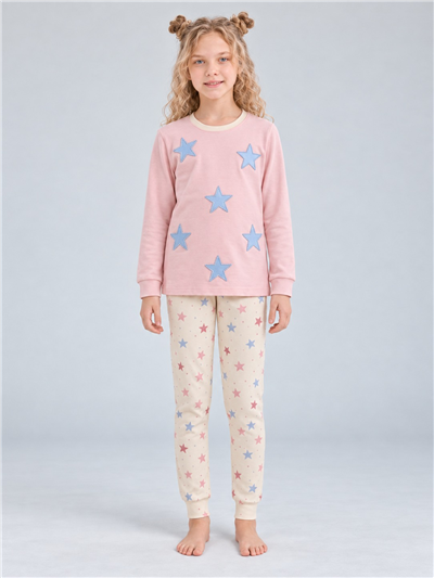 Vemina Kız Çocuk Pijama Takımı Pembe