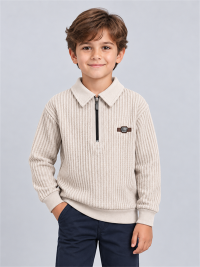 Vigo Erkek Çocuk Sweatshirt Bej