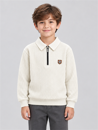 Vigo Erkek Çocuk Sweatshirt Ekru