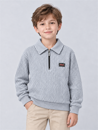 Vigo Erkek Çocuk Sweatshirt Gri