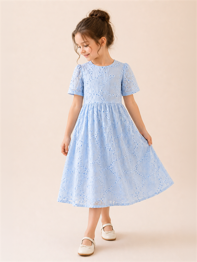 Vistara Kız Çocuk Elbise Açık Mavi