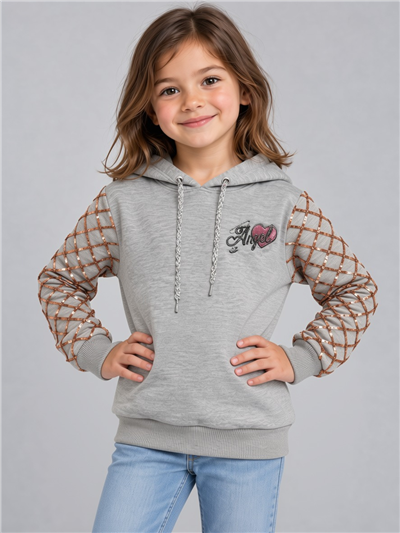 Zavira Kız Çocuk Sweatshirt Kahve