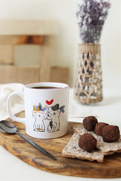 Keraart Cat Love Silindir Kupa 10 Cm