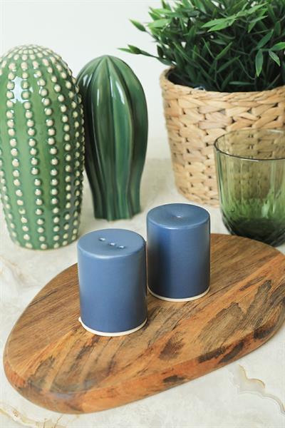 Mat Mavi Stackable Tuzluk / Biberlik 6 Cm