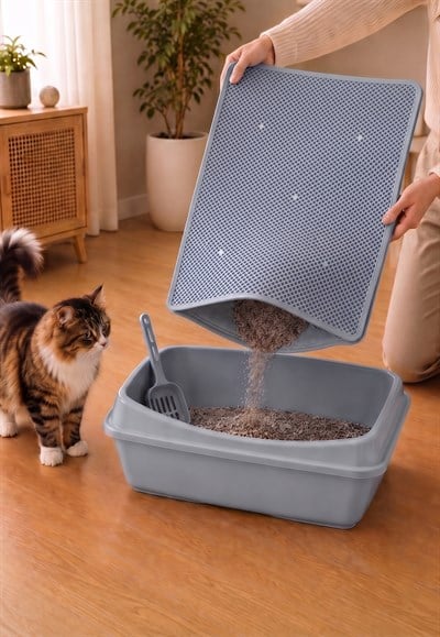  Elekli Kedi Tuvaleti Önü Paspası