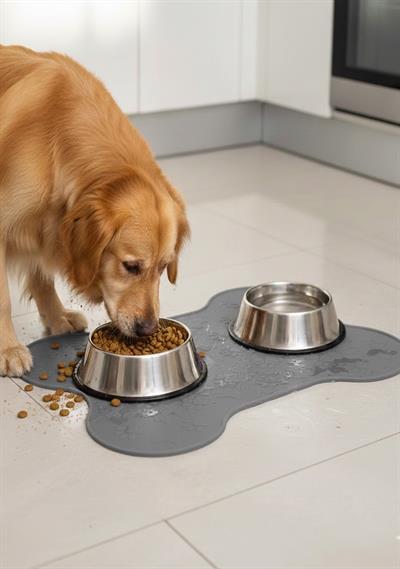 %100 Silikon Kaymaz Köpek Mama Matı 