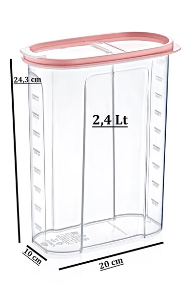 Kapaklı Mama Saklama Kabı 2,4 LT