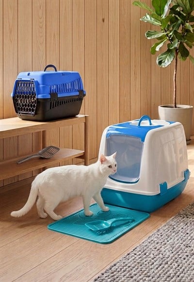 Kedi Başlangıç Seti (Kapalı Tuvalet + Taşıma Çantası + Paspas + Kürek)