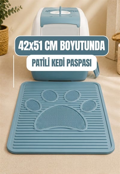 Plastik Pati Desenli Kedi Kum Paspası 