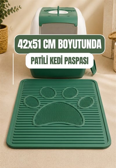 Plastik Pati Desenli Kedi Kum Paspası 
