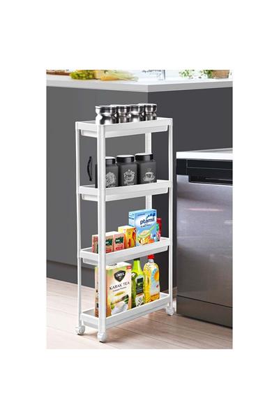 4katlı ,tekerlekli, Banyo Rafı, Mutfak Servis Rafı, Havluluk,   Sebzelik