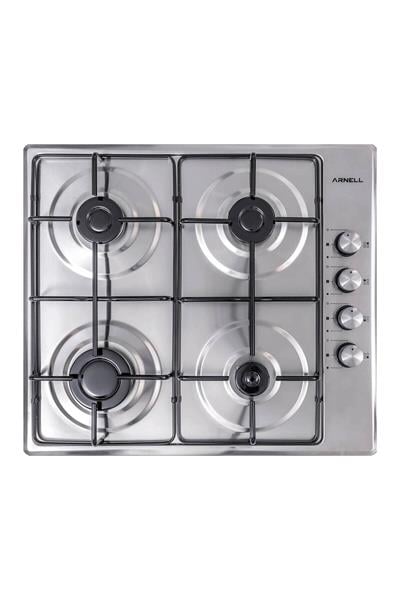 Arnell Lifos Set Üstü Otomatik Çakmaklı 4lü Inox Çakmaklı Ocak