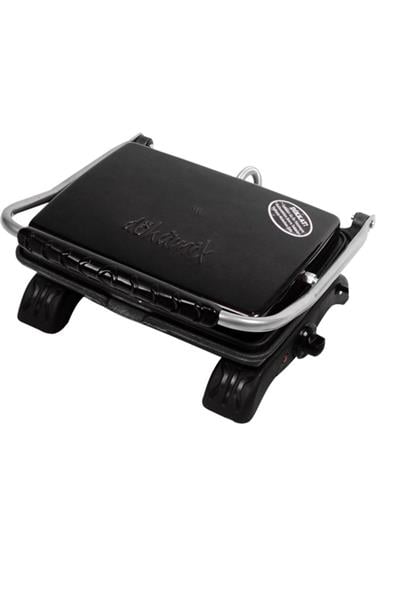 Organik Pik Demir Döküm Kaplamasız & Anti Kanserojen Ev Tipi Tost Makinası Dkmx Siyah 1800w + Fırça