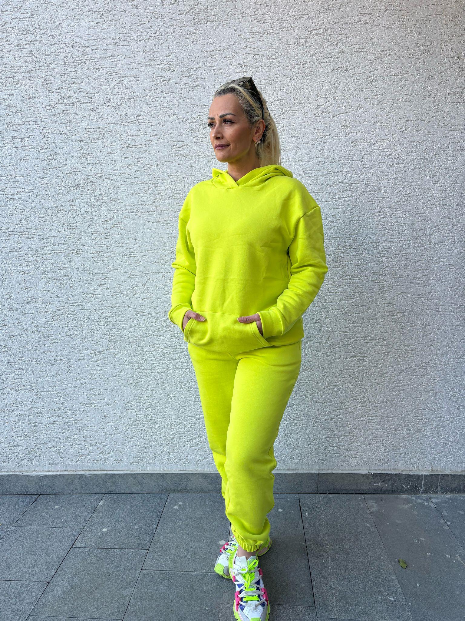 Neon Kapşonlu Eşortman Takım