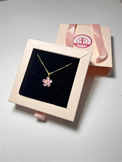 Pembe Papatya Kolye Gold