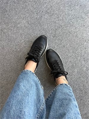 SİYAH DERİ SNEAKER