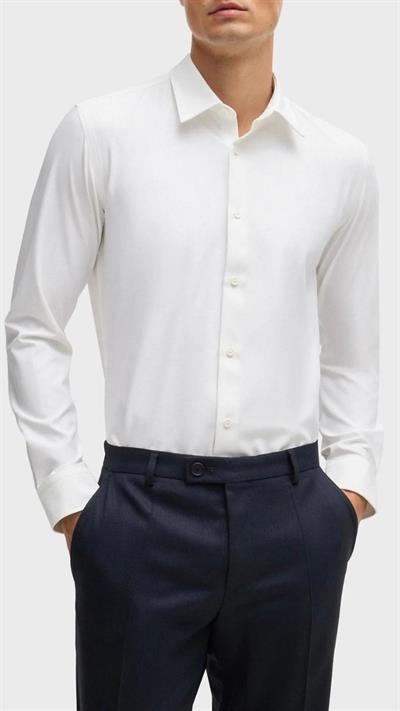 Beyaz Slim Fit Klasik Erkek Gömlek