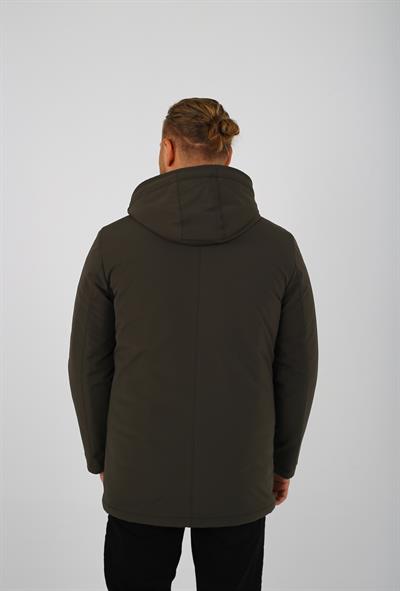 Brango Haki Mont - Kapşonlu, Slimfit, Kışlık