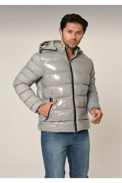 KAPÜŞONLU PARLAK ŞİŞME MONT