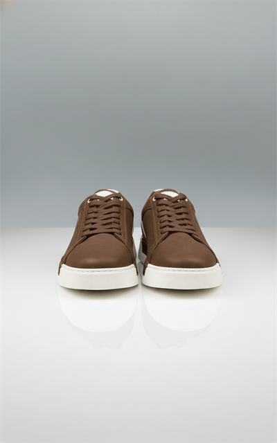 Erkek BEJ Sneaker Deri Ayakkabı