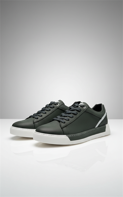 Erkek HAKİ Sneaker Deri Ayakkabı