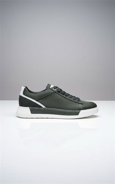Erkek HAKİ Sneaker Deri Ayakkabı