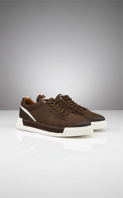 Erkek KAHVE Sneaker Deri Ayakkabı