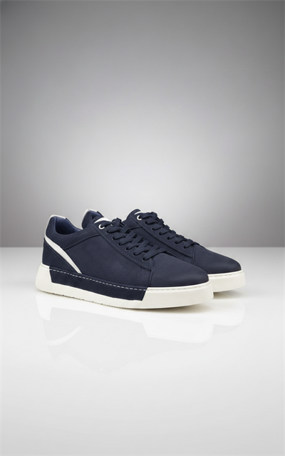 Erkek LACİVERT Sneaker Deri Ayakkabı