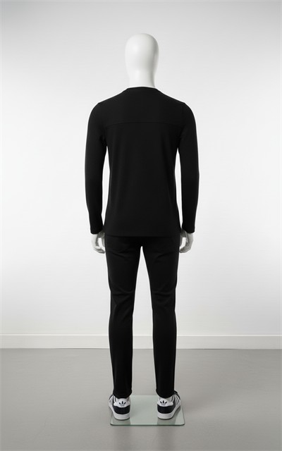 Erkek Standart Fit Rahat Kesim Waffle Dokulu Bisiklet Yaka Pamuklu Sweatshirt