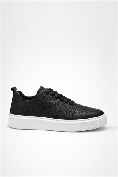 Hakiki Deri Erkek Sneaker – Siyah