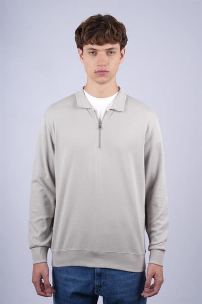 JS Polo Yaka Fermuarlı J Waffle Sweat