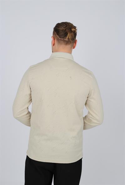 POLO YAKA UZUN KOL T-SHİRT SWEATSHIRT BEJ