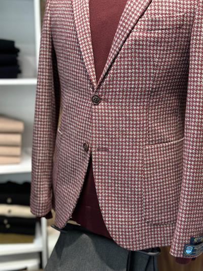 TORBA CEP KAZAYAĞI DESEN SELIM FIT BORDO CEKET