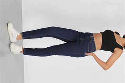  Mom Lacivert Yüksek Bel Jeans