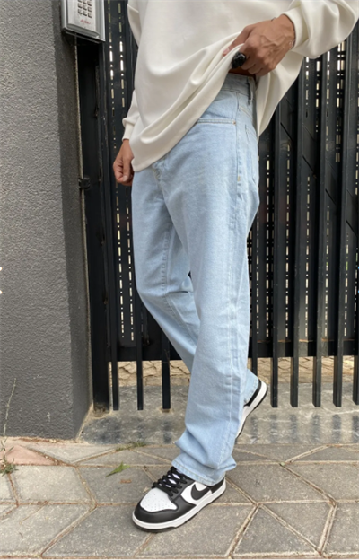 Açık Buz Mavi Baggy Pantolon