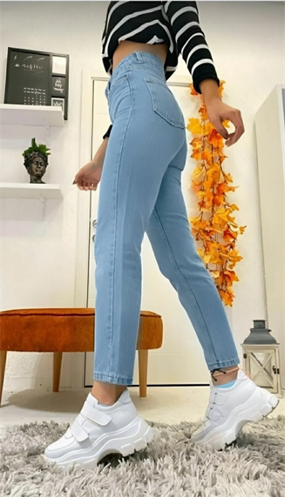 Buz Mavi Mom Jean 