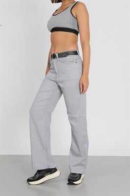 Gri Palazzo Wide Leg Pantolon