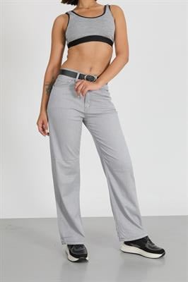 Gri Palazzo Wide Leg Pantolon