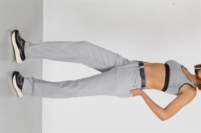 Gri Palazzo Wide Leg Pantolon