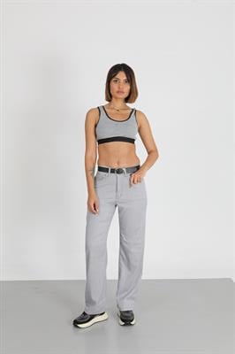 Gri Palazzo Wide Leg Pantolon