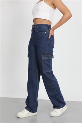 Kargo Cep Palazzo Yüksek Bel Jeans