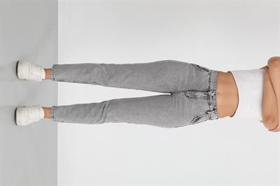 Mom Gri Yüksek Bel Jeans