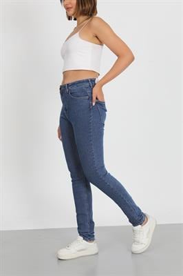 Mom Lacivert Yüksek Bel Jeans