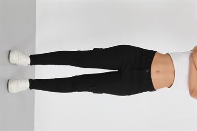 Siyah Kargo Slim Fit Jeans